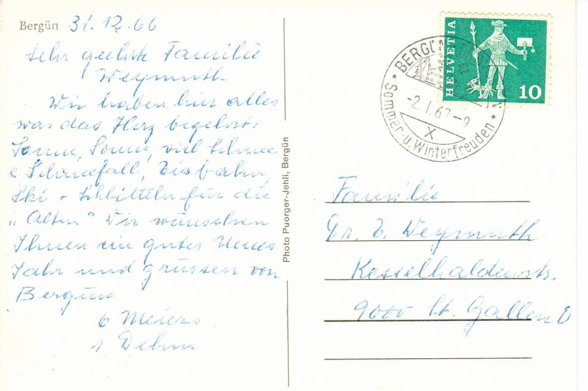 Cartes postales: Bergün – D'occasion à Wolhusen par Curver9 1