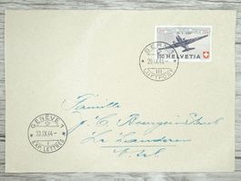 TR06 Enveloppe + Timbre Suisse 1944