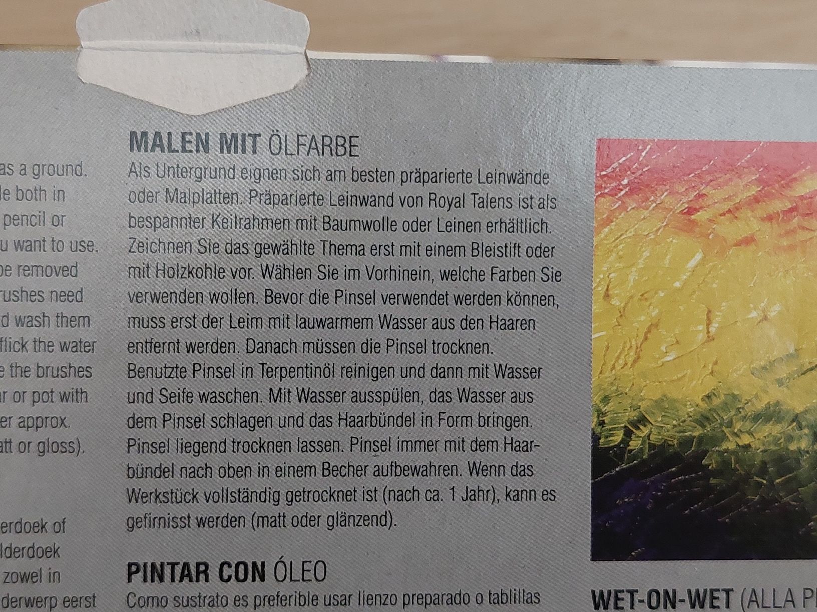 Colori: Van Gogh oil Colour,  Ölfarben  – Nuovo (secondo la descrizione) da Zetzwil venduto da lanst08 2
