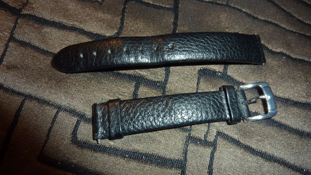 Diloy Bracelet Cuir Véritable Pour Montre Classique - Motif Crocodile Élégant, Boucle Acier Inoxydable - Tailles 12mm à 22mm P209
