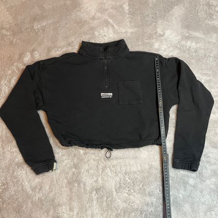 Adidas Originals Crop Top Half Zip Schwarz XOT XS