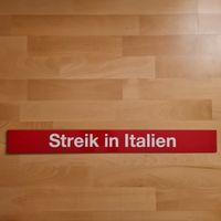 SBB Anzeigetafel Streik in Italien 