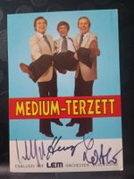 Medium Terzett - handsignierte alte Karte