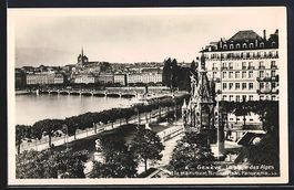 Genève, La place des Alpes et le monume