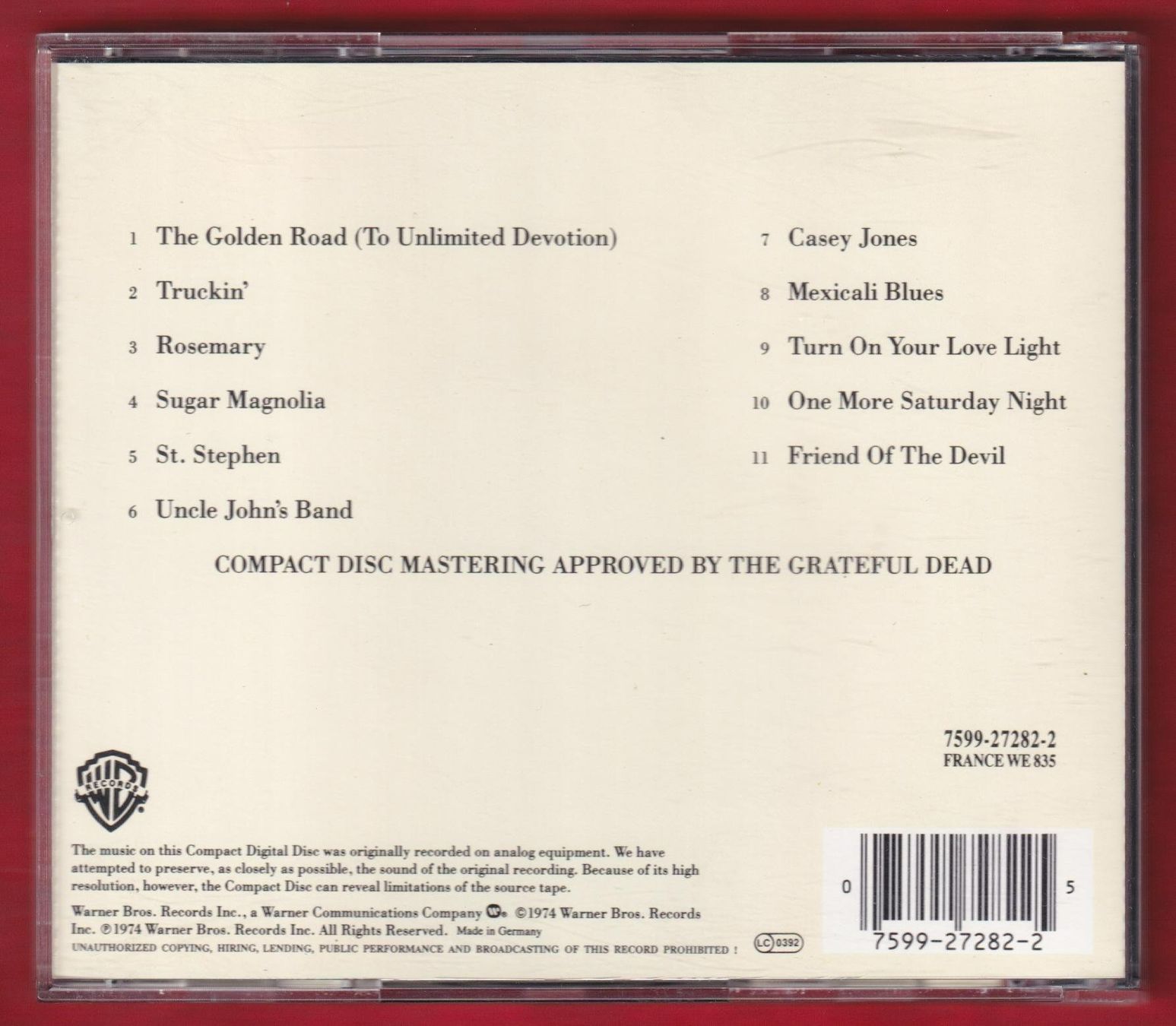 CD: Gratefull Dead - Skeletons From The Closet (CD) – Usato da Zürich venduto da Pfluftl2000 1