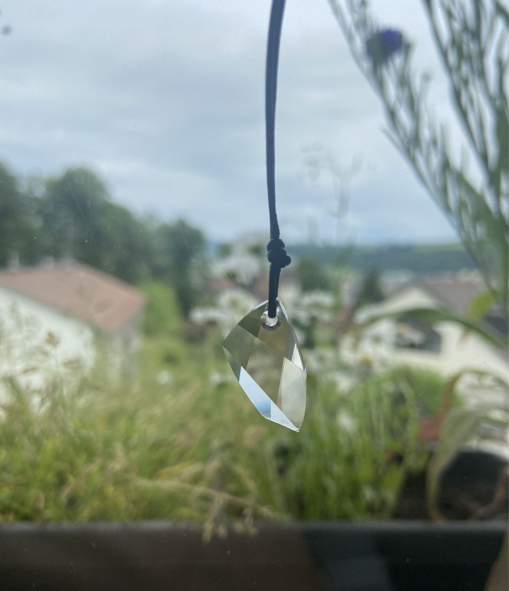 Swarovski Catenine: Swarovski Crystal auf Lederkette – Nuovo (secondo la descrizione) da St.Gallen venduto da Arc9