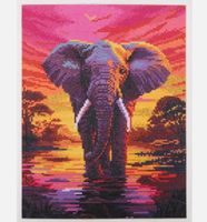 Diamond Painting Elefant im Sonnenuntergang-168-30x40-526