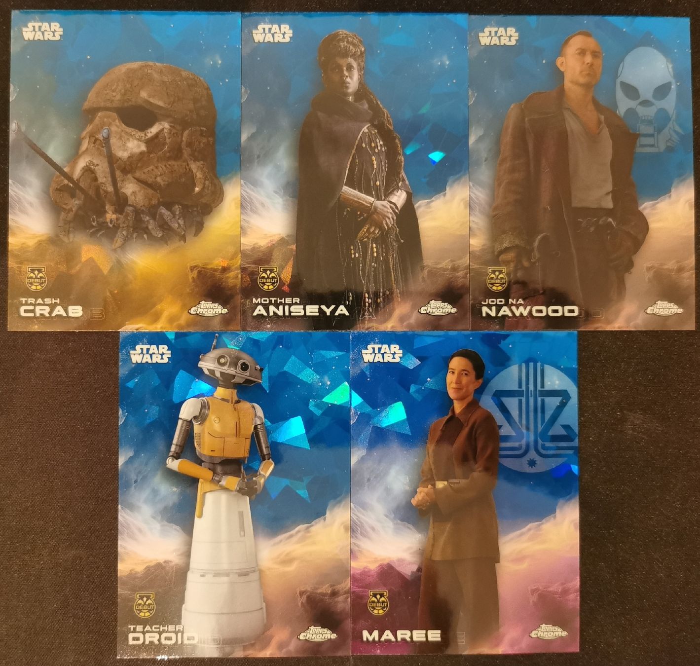 Star Wars Carte collezionabili: Topps Chrome Star Wars Sapphire 5 Debut Patch Base Cards – Nuovo (secondo la descrizione) da Grenchen venduto da KevinsellsCards