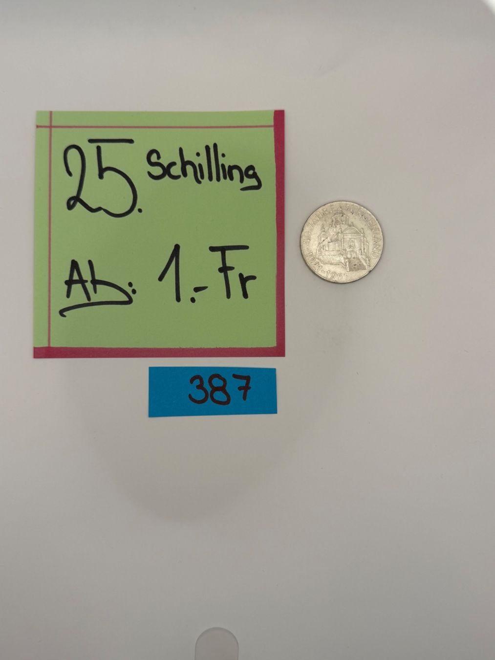 Tutti le monete: 25 Schilling Ab: 1.- Fr. – Usato da Engi venduto da kasi09