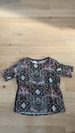 Street One Damen Shirt Bluse Gr. 38 schwarz weiss Muster