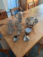 Service à café 10 pièces Alessi verre inox Bleu