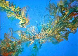 Abstraktes Bild von mir gemalt 70x50 ☆ The View