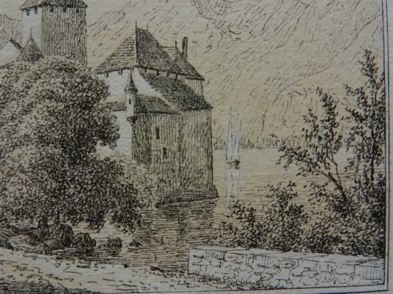 Incisioni: Chillon getönte Lithographie – Usato da Risch venduto da Rischli15 8
