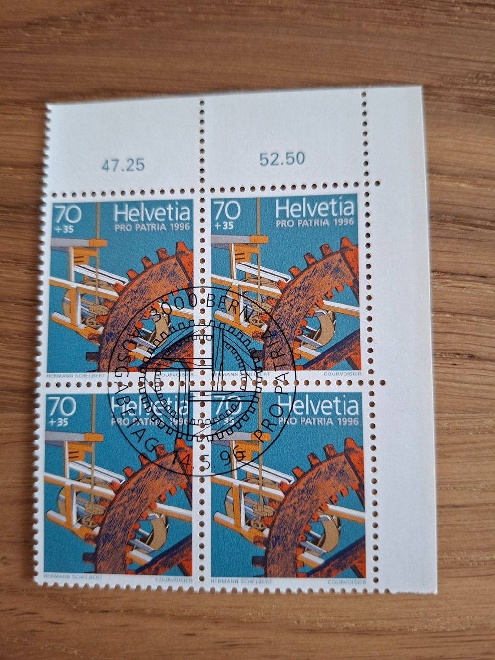 Alle Briefmarken: 4er Blocks: Pro Patria 1996 – Neu (gemäss Beschreibung) aus Hinterkappelen von 1399 3