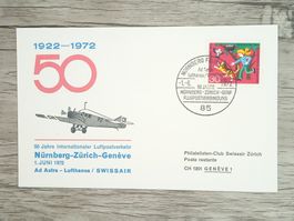 TR20 Enveloppe + Timbre Allemagne 1972 Theme Aviation