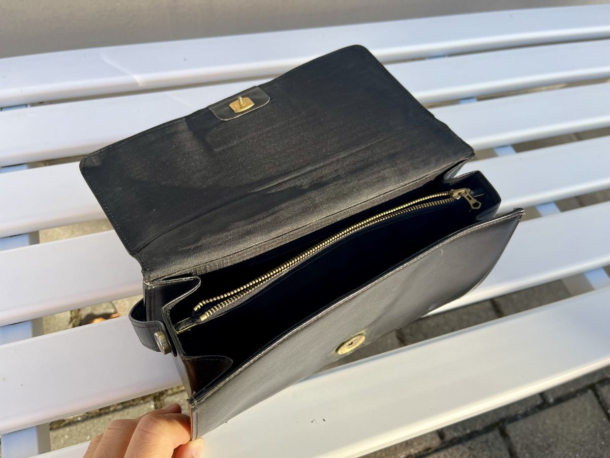 Borse da donna: Retro Handtasche Leder schwarz – Usato da Rhäzüns venduto da duudii 3
