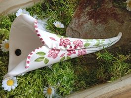 Schicke Keramik Wandvase, Vintage Deko
