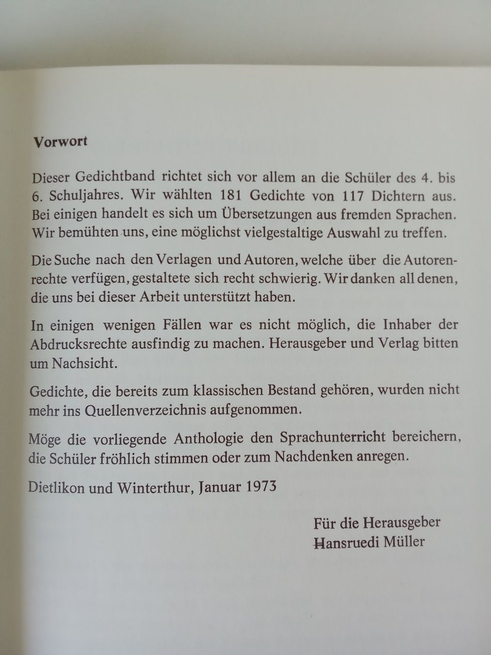 Bücher: Gedichte - 4.-6.Schuljahr, 1973 – Neu (gemäss Beschreibung) aus Bilten von Bora3 2