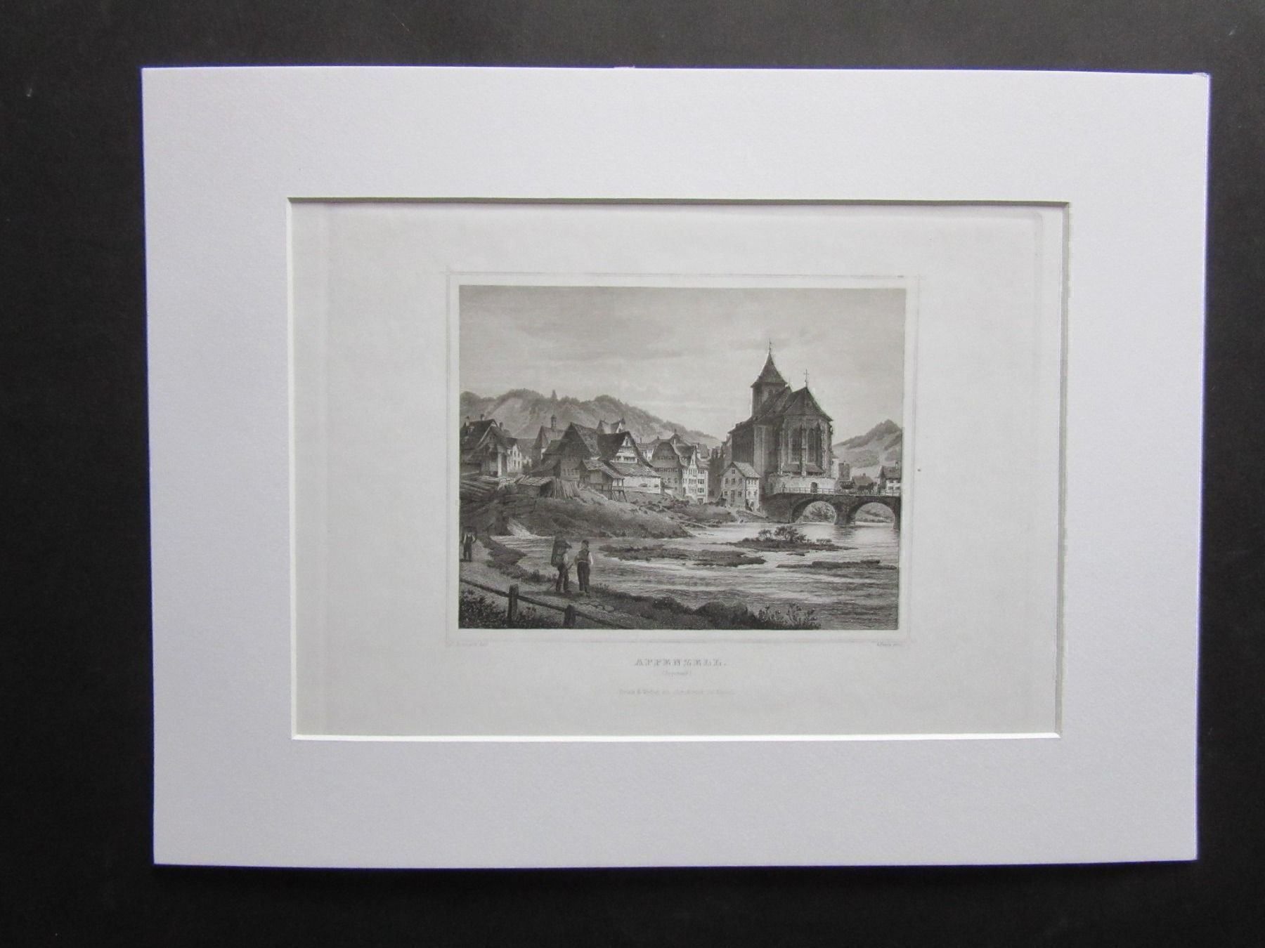 Incisioni: APPENZELL STICH MIT PASSEPARTOUT – Usato da Gersau venduto da kunst-online