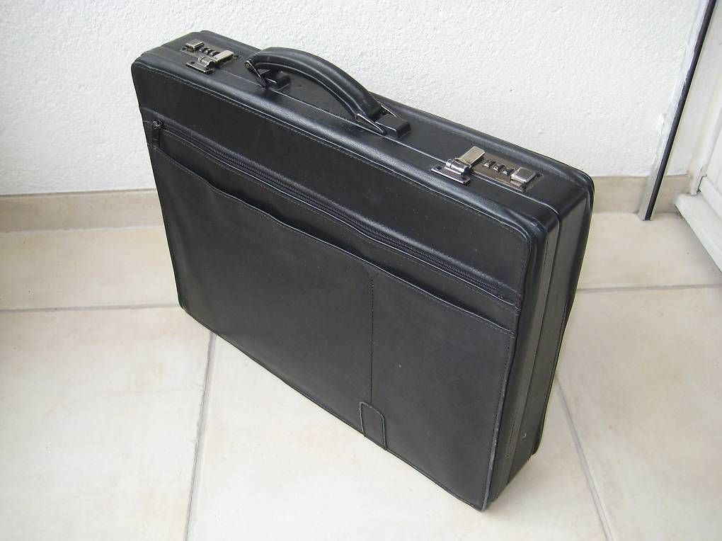 Valigie & Borse: Aktenkoffer "Gold Pfeil", Leder schwarz – Usato da Horgen venduto da pet_n5kr 2
