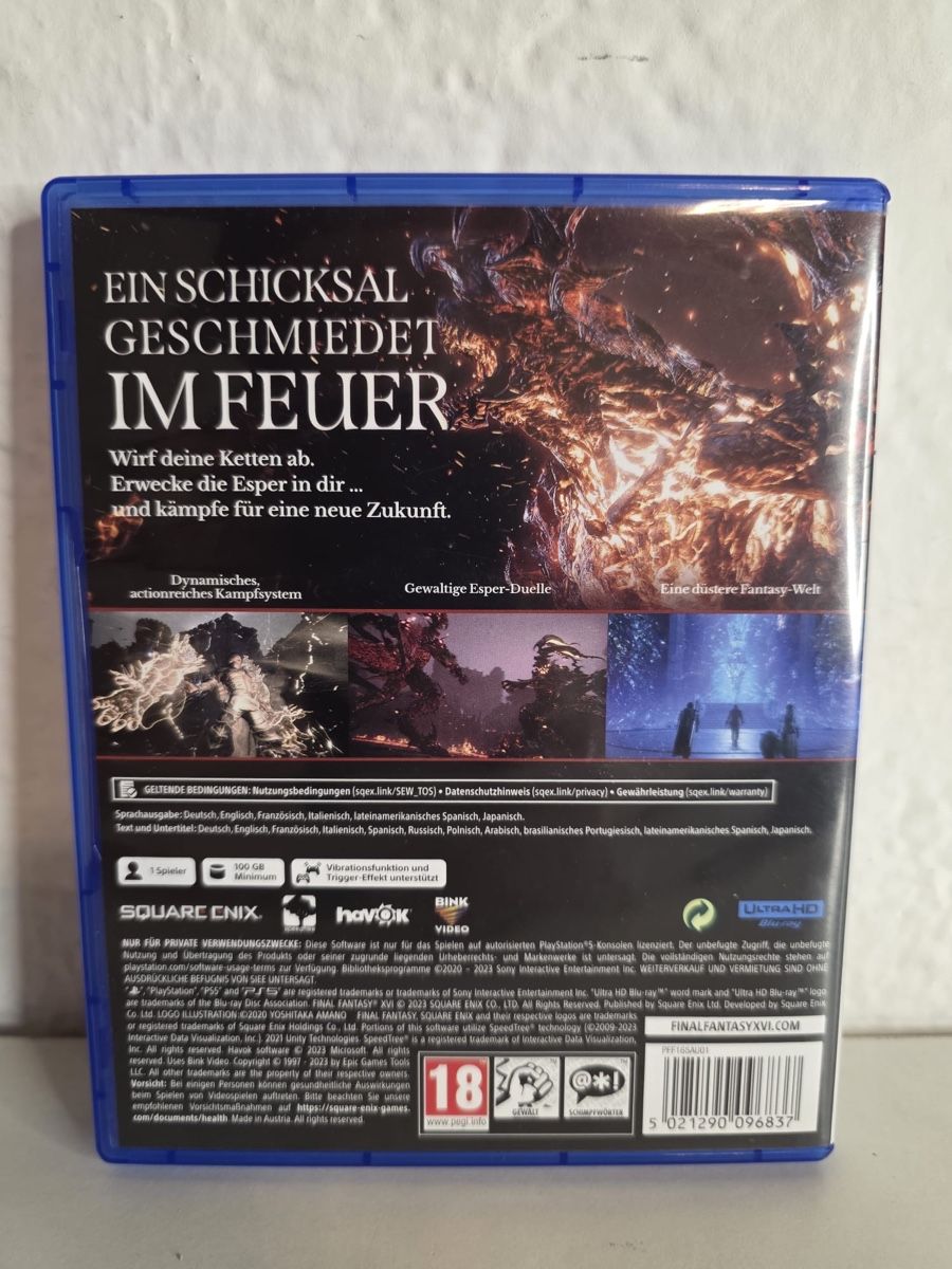 Sony Spiele: Final Fantasy XVI PS5 - Game disc and case – Gebraucht aus Ehrendingen von bubulence 1
