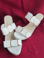 Elegante weisse High Heel Mules / Pantoletten  Gr. 41 - NEU