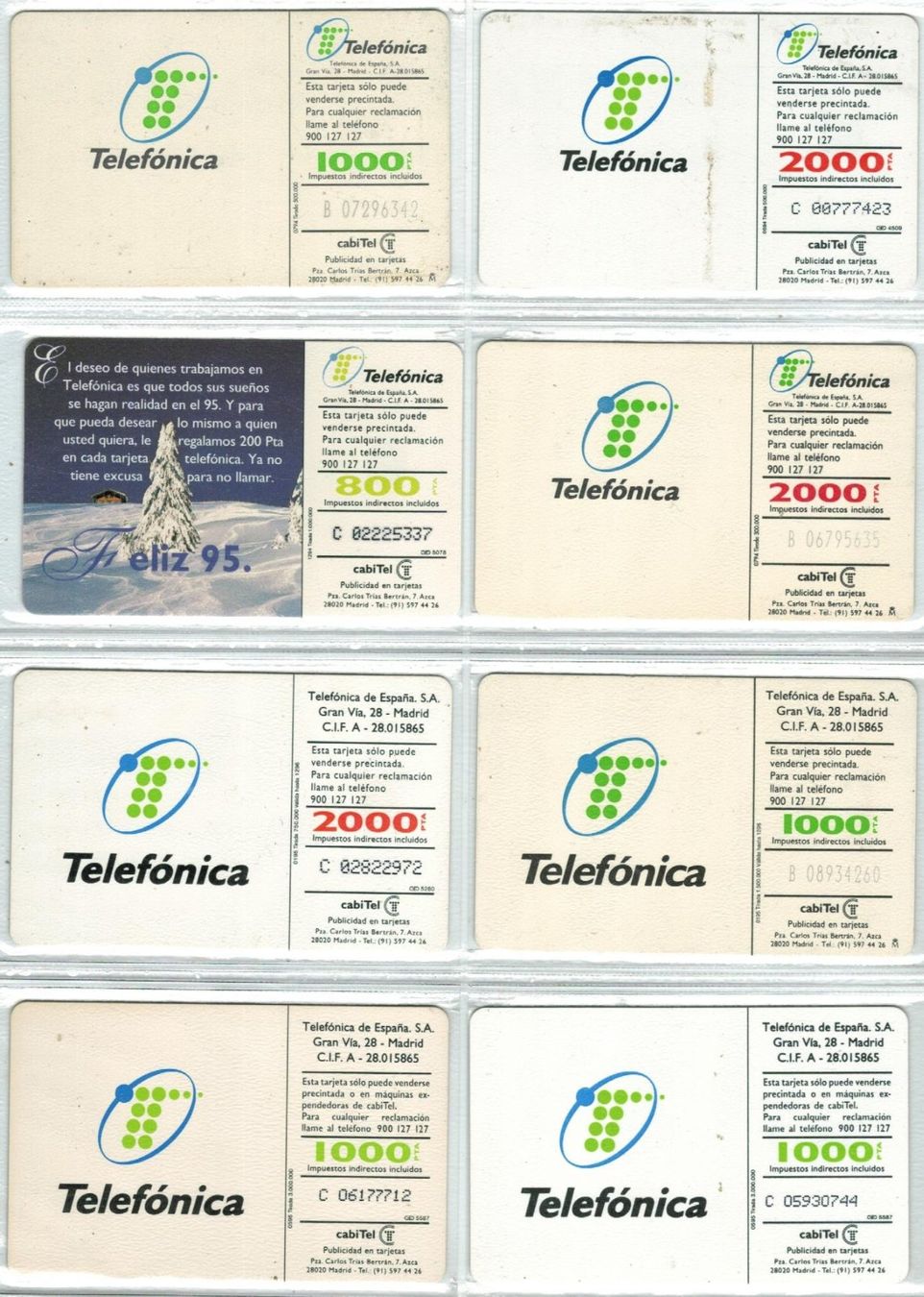 Cartes de téléphone: 8 Telefonkarten Spanien – D'occasion à Zürich par tol_b7c7 1