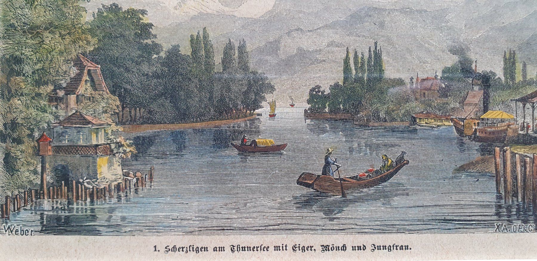 Stiche: Bild - Stich von Scherzligen am Thunersee – Gebraucht aus Kreuzlingen von Rschweiz1 2