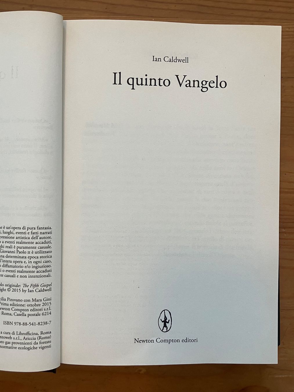 Libri: Il Quinto Vangelo (Ian Caldwell) – Usato da Meyrin venduto da Julien333 1