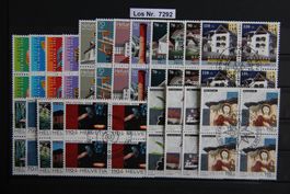 PP 1995-99 Serien Viererblöcke ET gestempelt        Los 7292