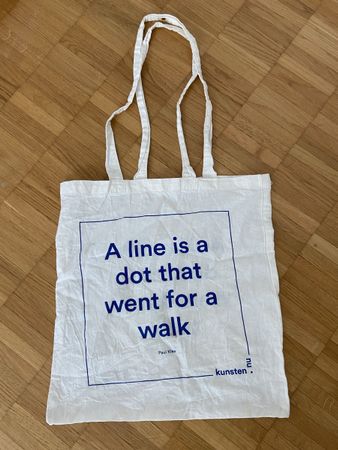 Stofftasche Paul Klee - A line is a dot that went for a walk