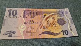 Fidschi 10 Dollar Banknote, Jahr 2012, Top Zustand!