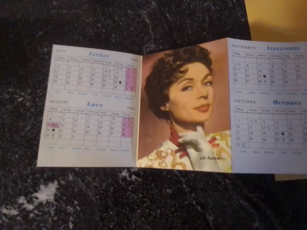 Kalender 1960 Stars Kleinformat (R1)  Kaufen auf Ricardo