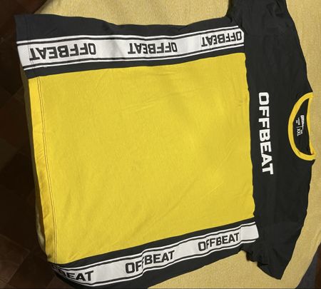 T-Shirt Offbeat giallo/nero XXL,chic per l’estate