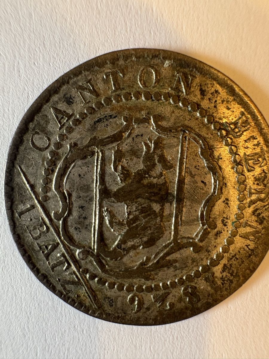 Alle Münzen: 1826 1 Batz canton Bern – Gebraucht aus Murten von Tzaugg 1