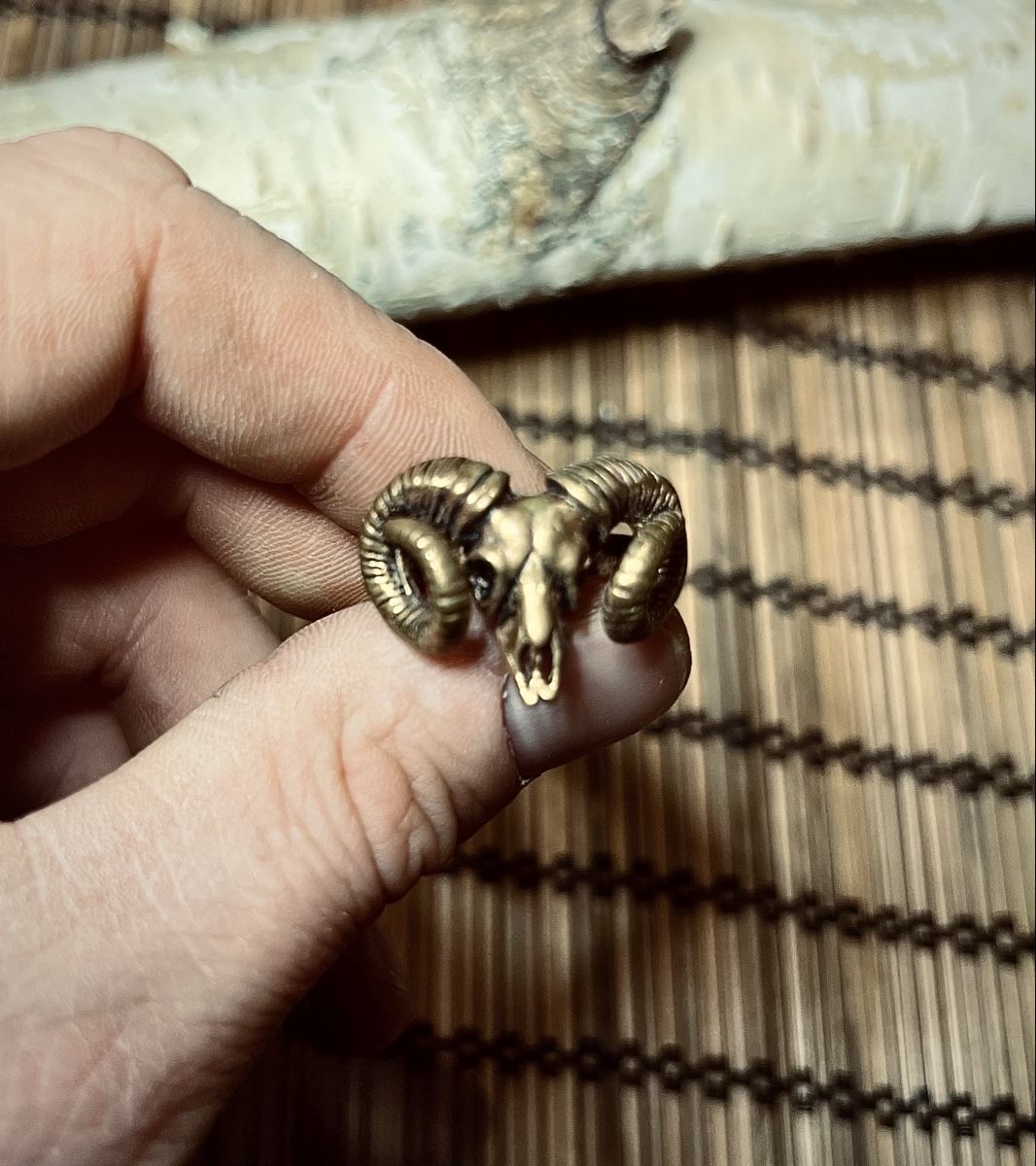 Anelli: Widder Schädel Ring / Ram Skull Ring – Usato da Gossau SG venduto da Harogath333 2