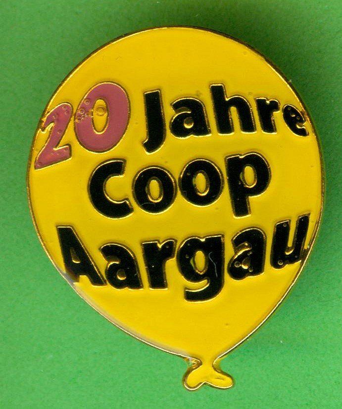 Placchette & Badge: Coop  Aargau  20 Jahre  Ballon – Usato da Winterthur venduto da Sammleroase