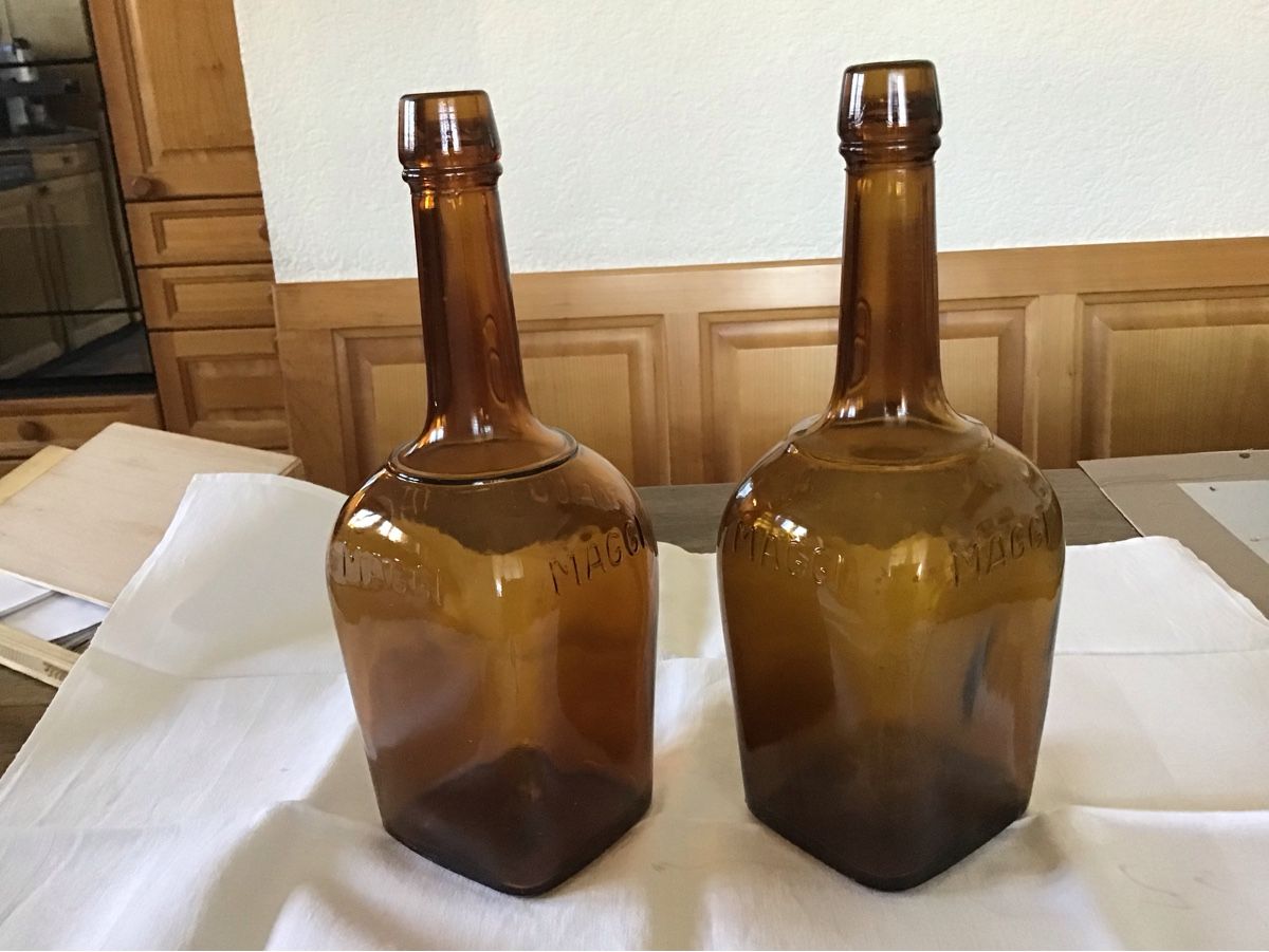 Bottiglie: Flaschen, Maggi, groß Nr.6, braun, antik – Usato da Oberdorf NW venduto da Walenstock01 3