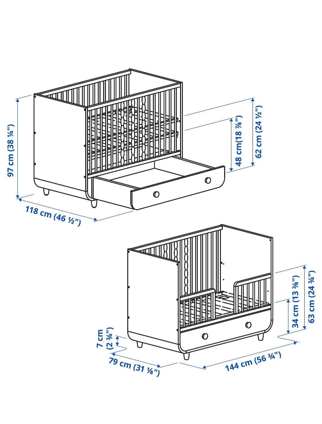 Ikea Betten: Lit bébé MYLLRA avec matelas – Gebraucht aus La Sagne NE von die_56yf 6