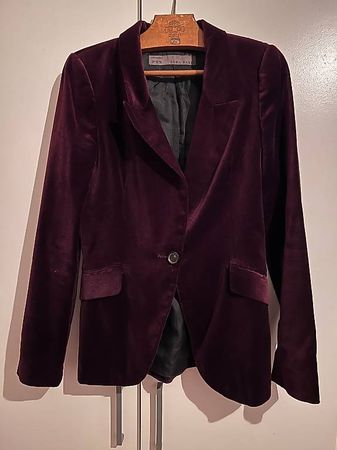 Veste en velours bordeaux taille S