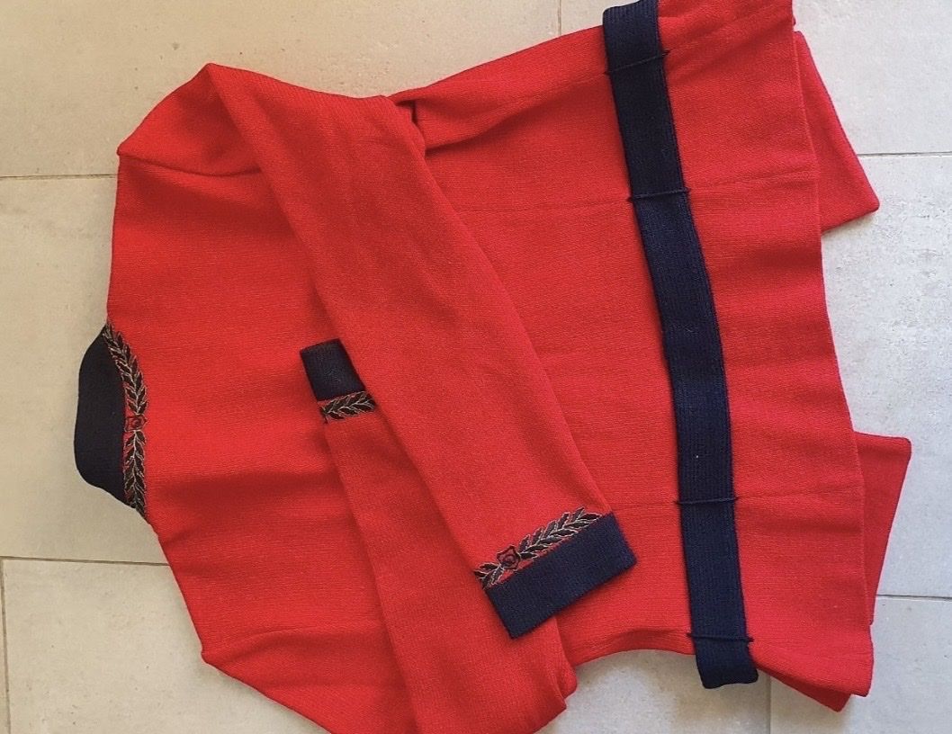 Escada Giacche: Escada Wool Jacket, Size 36, Red/Navy 50 – Nuovo (secondo la descrizione) da Glis venduto da lus_sx55 1