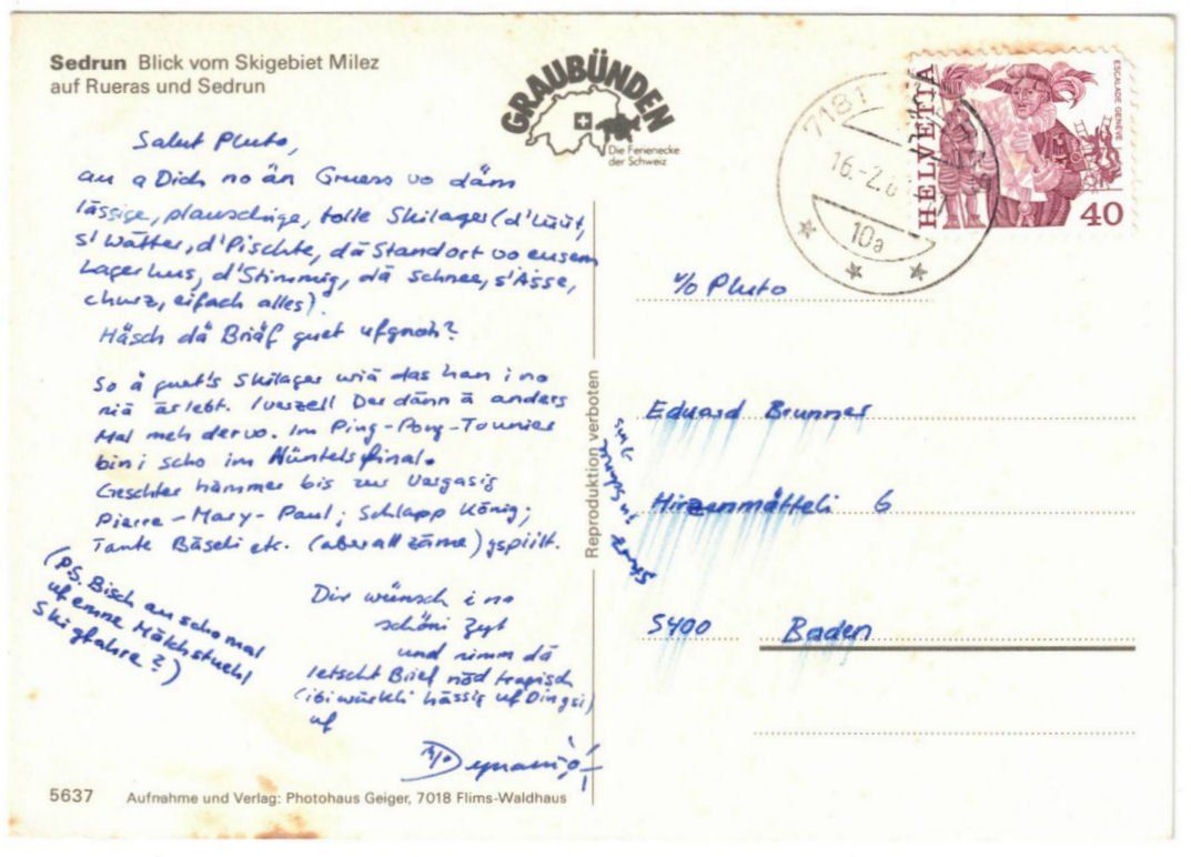 Cartoline postali: Dieni - Skigebiet Milez – Usato da Binningen venduto da Mountainrider 1
