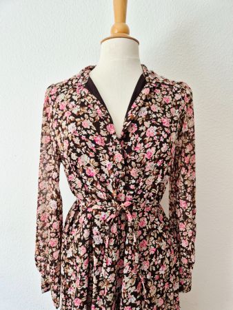 FREE/QUENT KLEID DRESS MAXIKLEID XS S 34 36 FLORAL TOP