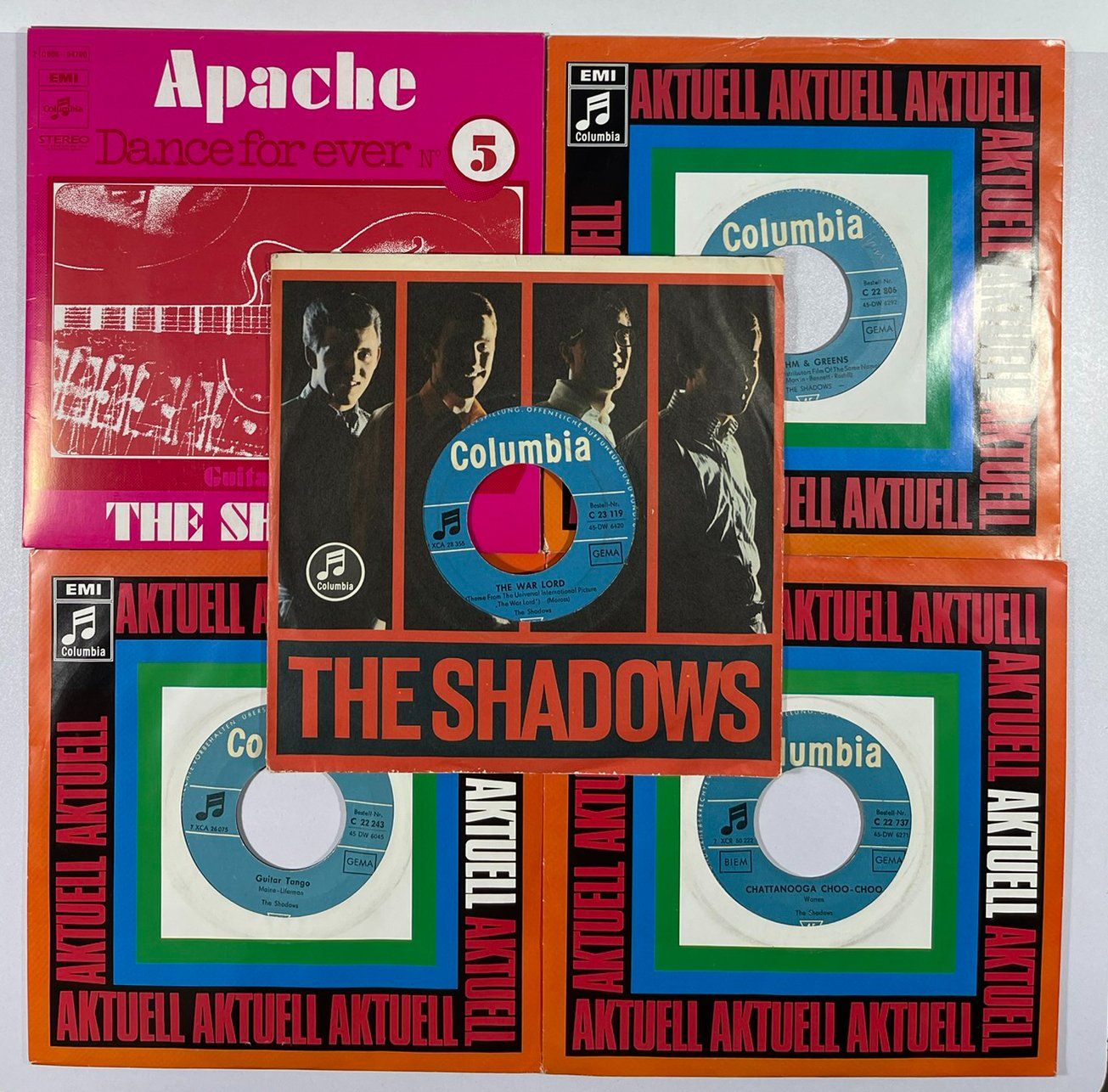 Dischi in vinile: 5 Singles von THE SHADOWS (60's) – Usato da Frenkendorf venduto da Yard-Sale-2000