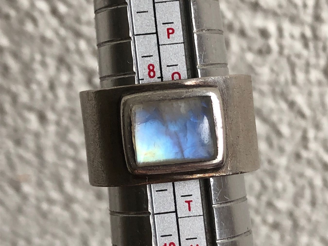 Anelli: Massiver Silber Ring mit Mondstein 925 – Usato da Spiegel b. Bern venduto da Rogger72