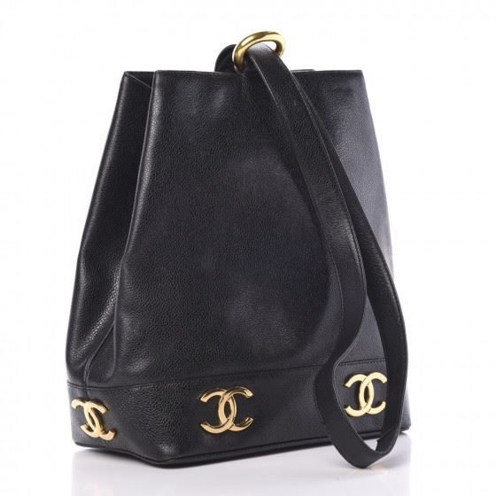 Chanel Borse da donna: Vintage CHANEL Caviar CC Drawstring Bucket Shoulder Tasche – Usato da Cham venduto da Trendy_Outlet 1