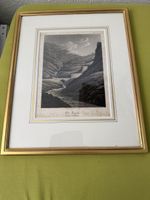 Kupferstich Pont Tremola Gotthard von J. Suter gerahmt