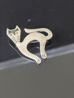 Vintage Sterling 925 Silver Cat Brooch Pin Thailand Artisan 