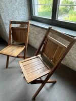 Klappstühle Holz 2er Set Vintage Landhausstil gebraucht