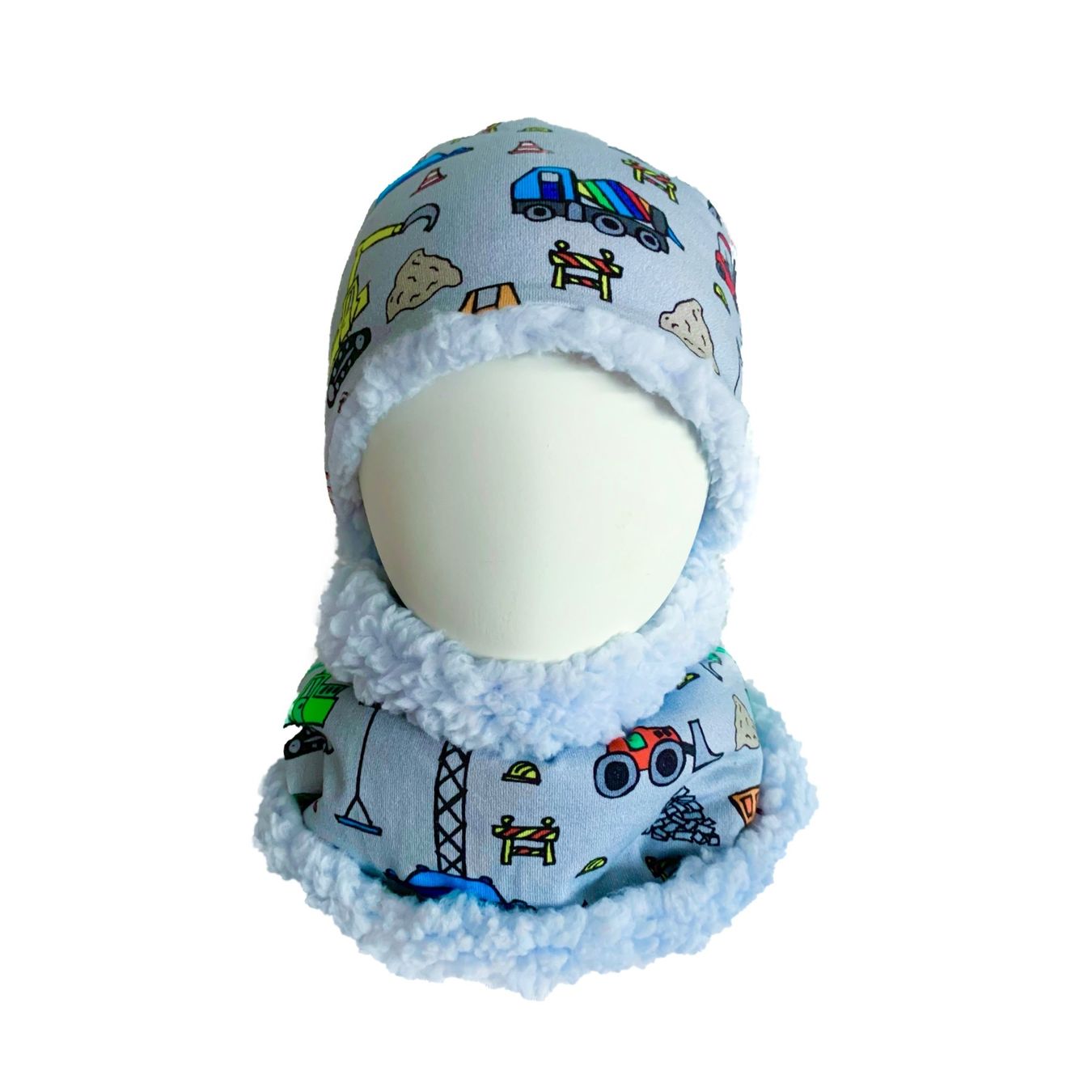 Berretti & Sciarpe: Handmade KAPPE Beanie wendbar BAUSTELLE – Nuovo e nell'imballaggio originale da Emmenbrücke venduto da swissmade-miracles 1